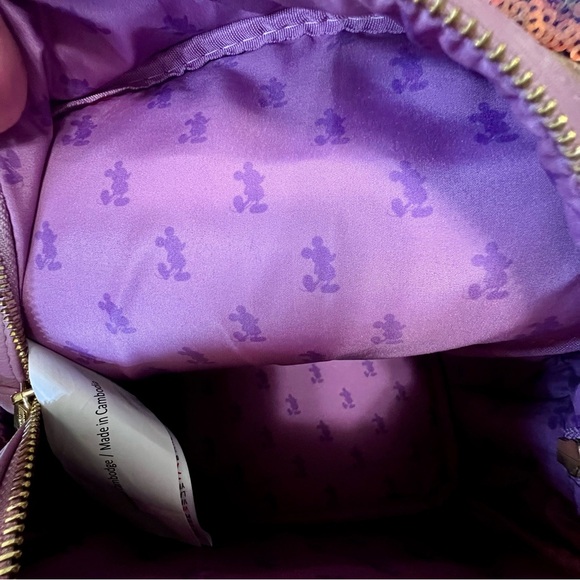 NWOT Loungefly Disney Parks Minnie Mouse Earidescent Mini Backpack 50th - Picture 15 of 16